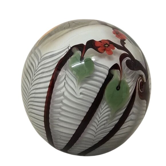 Bridgeton Studio 1978 Chris Buzzini Butterfly & Flower Paperweight - Picture 5 of 15